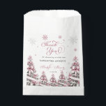 Winter Christmas Pink Baby Dusche Danke Geschenktütchen<br><div class="desc">Machen Sie Ihre Babydusche besonders mit der Winter Christmas Pink Baby Dusche. Danke für die Tasche. Mit einem sanften rosa Design mit festlichen Weihnachtsbäumen und zarten Schneeflocken verleiht diese Gaumentasche Ihrem Winterfest eine charmante saisonale Touch. Diese Taschen eignen sich hervorragend für kleine Geschenke oder Leckereien und bieten eine stilvolle und...</div>