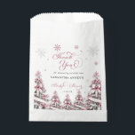 Winter Christmas Pink Baby Dusche Danke Geschenktütchen<br><div class="desc">Machen Sie Ihre Babydusche besonders mit der Winter Christmas Pink Baby Dusche. Danke für die Tasche. Mit einem sanften rosa Design mit festlichen Weihnachtsbäumen und zarten Schneeflocken verleiht diese Gaumentasche Ihrem Winterfest eine charmante saisonale Touch. Diese Taschen eignen sich hervorragend für kleine Geschenke oder Leckereien und bieten eine stilvolle und...</div>