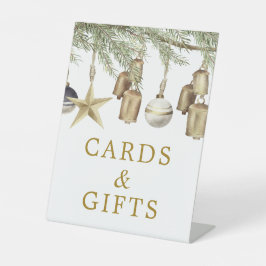 Winter Christmas Shower Cards & Gifts Sign Sockelschild