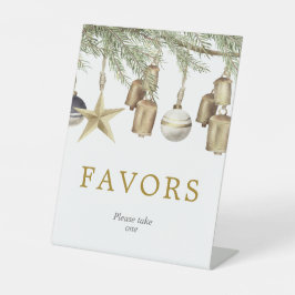 Winter Christmas Shower Favors Sign Sockelschild
