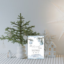 Winter Christmas Snowflake Ball Boy Baby Shower 