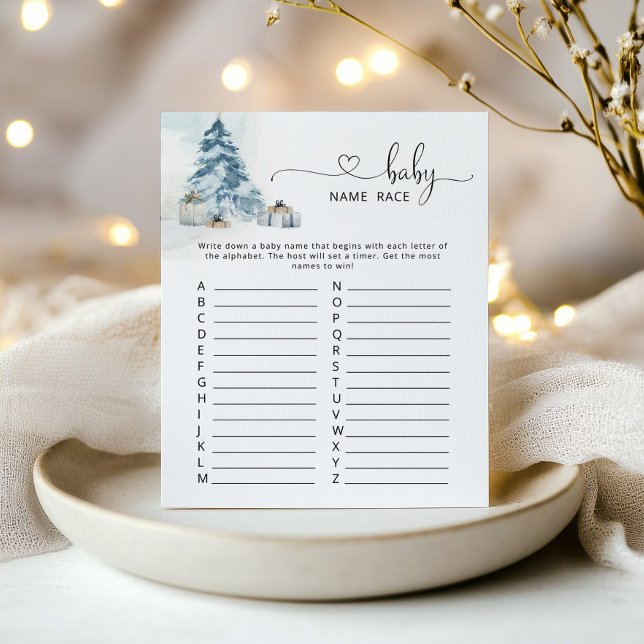 Winter Christmas tree Baby Name Race (Von Creator hochgeladen)