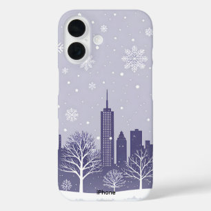 Winter City Snowflake iPhone 16 Fall Hülle