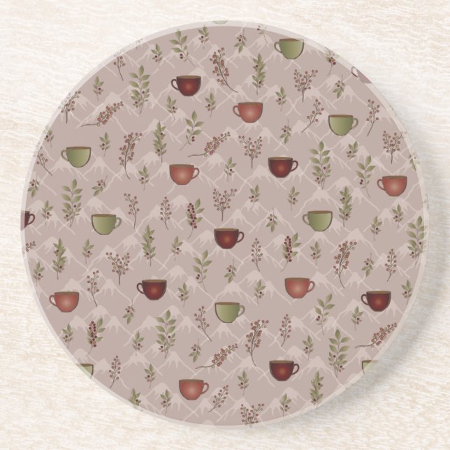 Winter Coffee Journey Getränkeuntersetzer (Vorne)