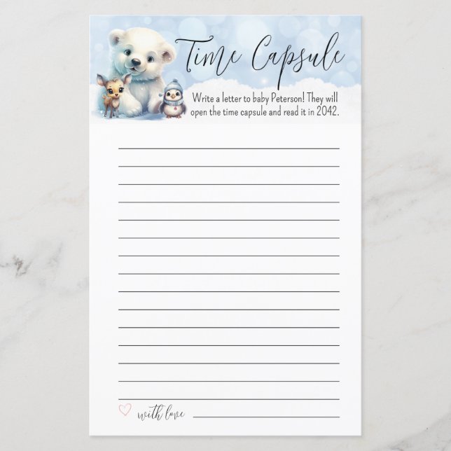 Winter Cold Outside Baby Dusche Time Kapselspiel (Vorderseite)