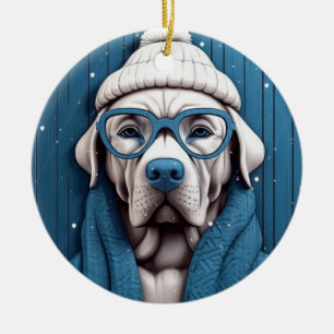 Winter Cool Hundeschmuck Keramik Ornament