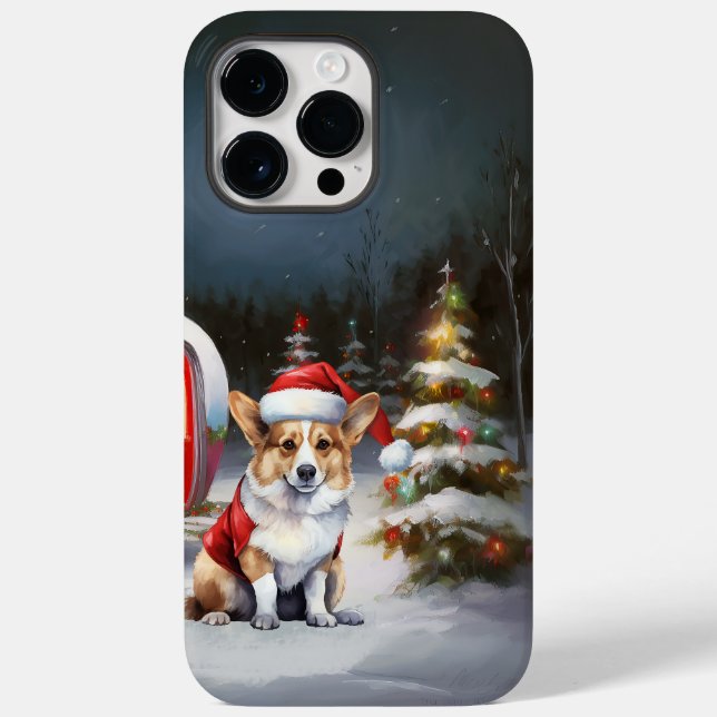 Winter Corgi Caravan Weihnachtsabenteuer Case-Mate iPhone 14 Pro Max Hülle (Rückseite)