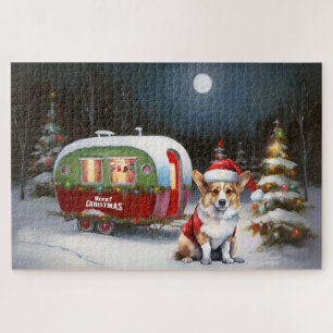 Winter-Corgi-Wohnwagen-Weihnachtsabenteuer