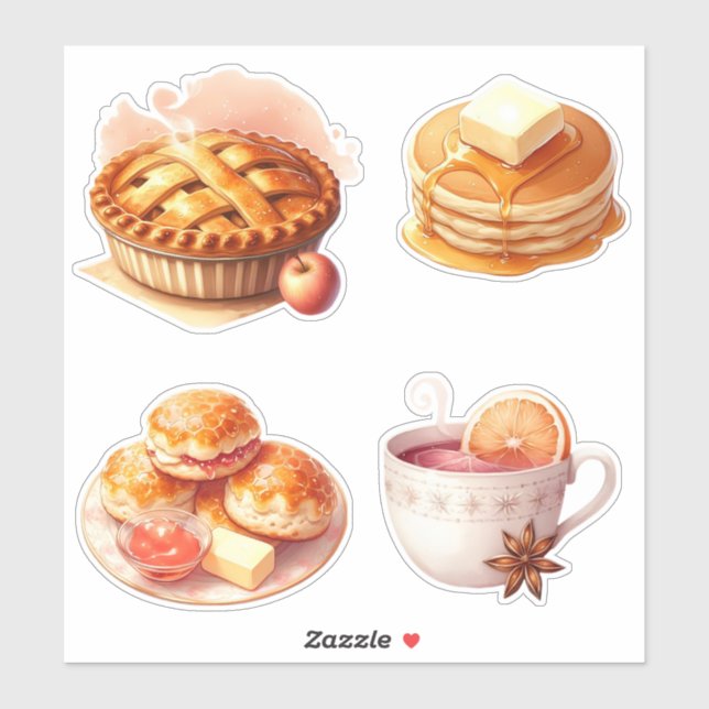 Winter cozy Breakfast Sticker Sheet (Blatt)