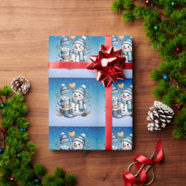 Winter Cozy Snowman Geschenkpapier