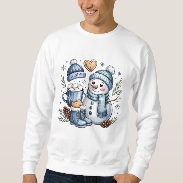 Winter Cozy Snowman  Sweatshirt (Vorderseite)