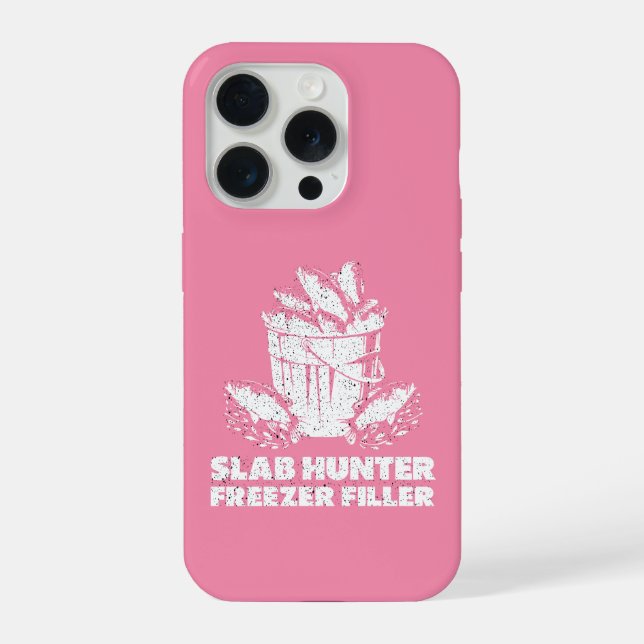 Winter Crappie Fishing Slab Hunter iPhone 15 Pro Hülle (Rückseite)