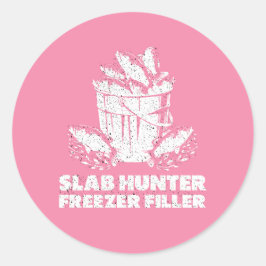 Winter Crappie Fishing Slab Hunter Runder Aufkleber
