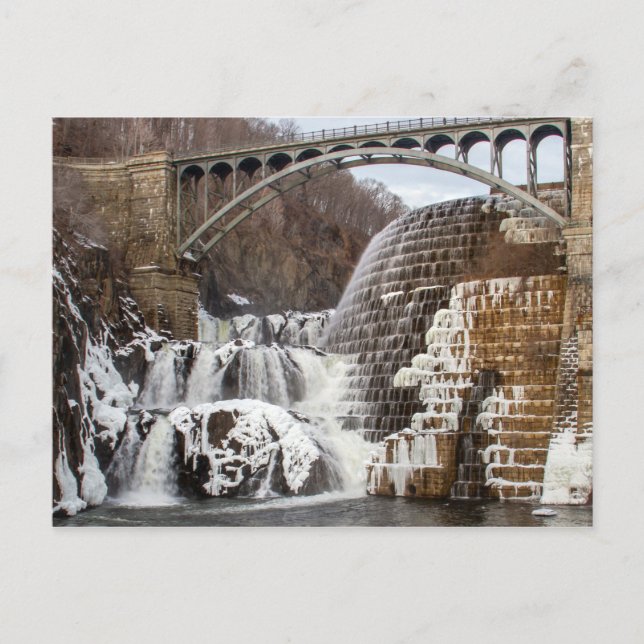 Winter, Croton-Staudamm Postkarte (Vorderseite)