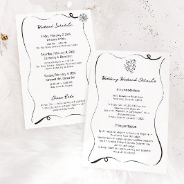 Winter Cupid Ski Mariage Détails Carte
