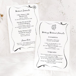Winter Cupid Ski Mariage Détails Carte