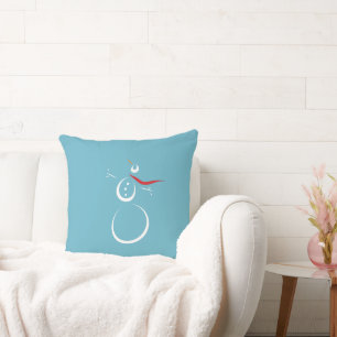Winter Cyan Niedlich Snowman Kissen