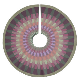 Winter Dahlia in warmen Farben Polyester Weihnachtsbaumdecke