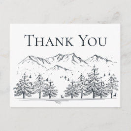 Winter Danke Mountains Hochzeitssommer Brautparty Postkarte