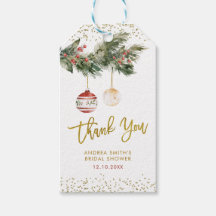 Winter Deck the Halls Brautparty Danke