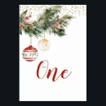 Winter Deck the Halls Brautparty Tischnummer<br><div class="desc">Winter Deck the Halls Brautparty Tischnummer</div>