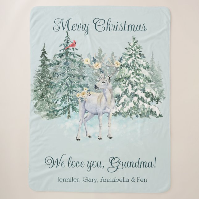 Winter Dee Custom Christmas Sherpadecke (Vorderseite)