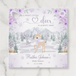 Winter Deh Lila Snowflake Babydusche Geschenkanhänger