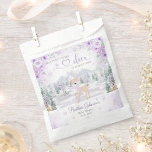 Winter Deh Lila Snowflake Babydusche Geschenktütchen