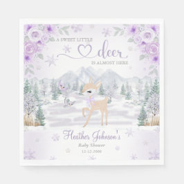 Winter Deh Lila Snowflake Babydusche Serviette
