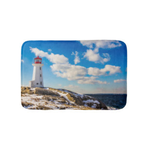 Winter des Leuchtturm- in Peggy Bucht, Badematte