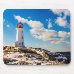 Winter des Leuchtturm- in Peggy Bucht, Mousepad