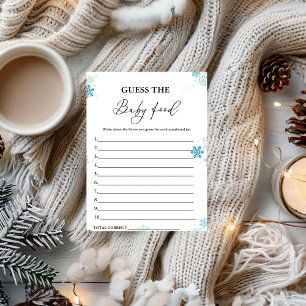 Winter Devinez The Baby Food Baby shower Carte de 