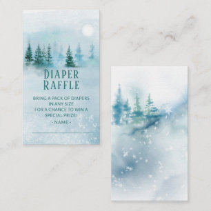 Winter Diaper Raffle Baby Es ist kalte Außenkarte Begleitkarte