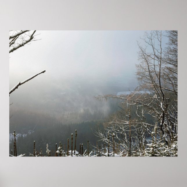 Winter Die Macclesfield Forest Card Canvas drucken Poster (Vorne)