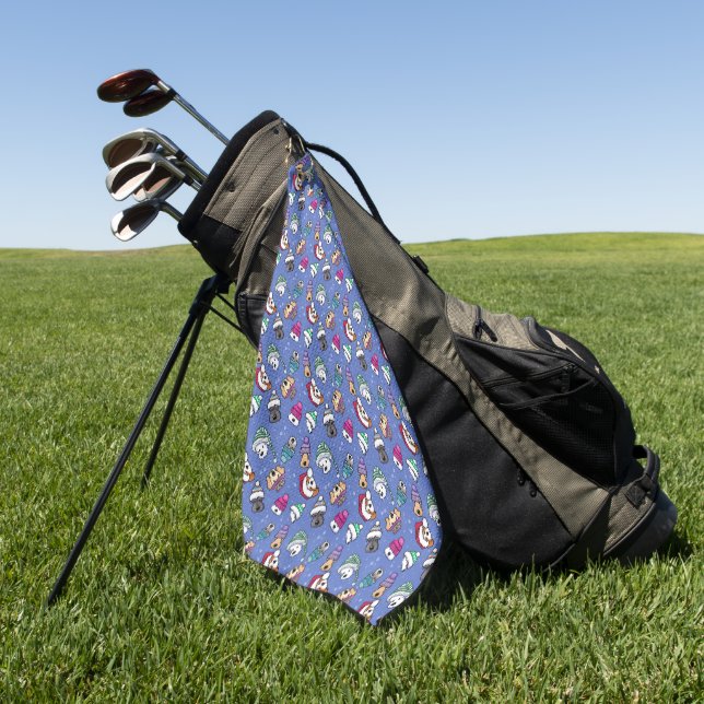 Winter Dogs Golfhandtuch (Gras)