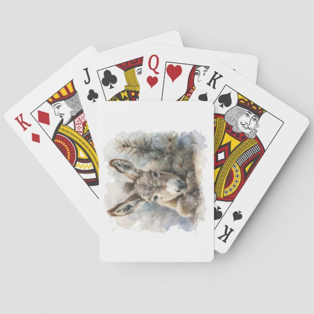 Winter Donkey Playing Cards Spielkarten (Rückseite)