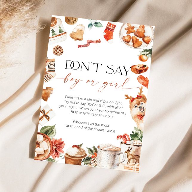 Winter Don't Say Boy oder Girl Baby Shower Game (Von Creator hochgeladen)
