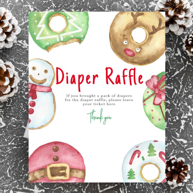 Winter Donuts Cookies Diaper Raffle Spiel Poster (Von Creator hochgeladen)