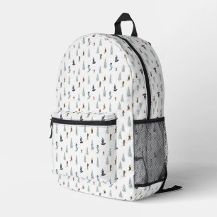 Winter Downhill Pattern Bedruckter Rucksack