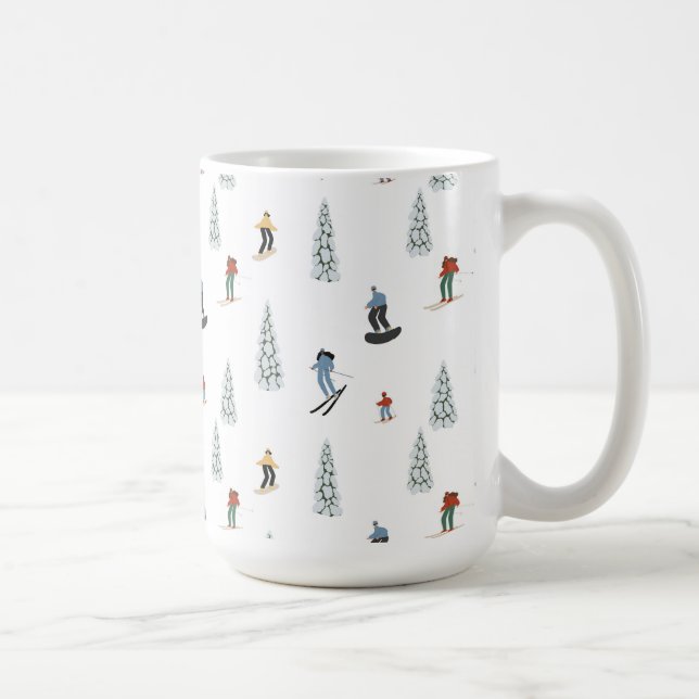 Winter Downhill Pattern Kaffeetasse (Rechts)