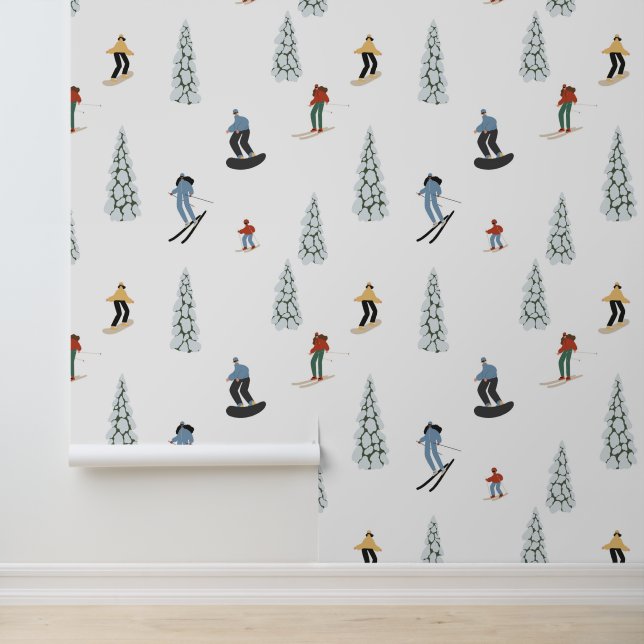 Winter Downhill Pattern Tapete (Anwendung)