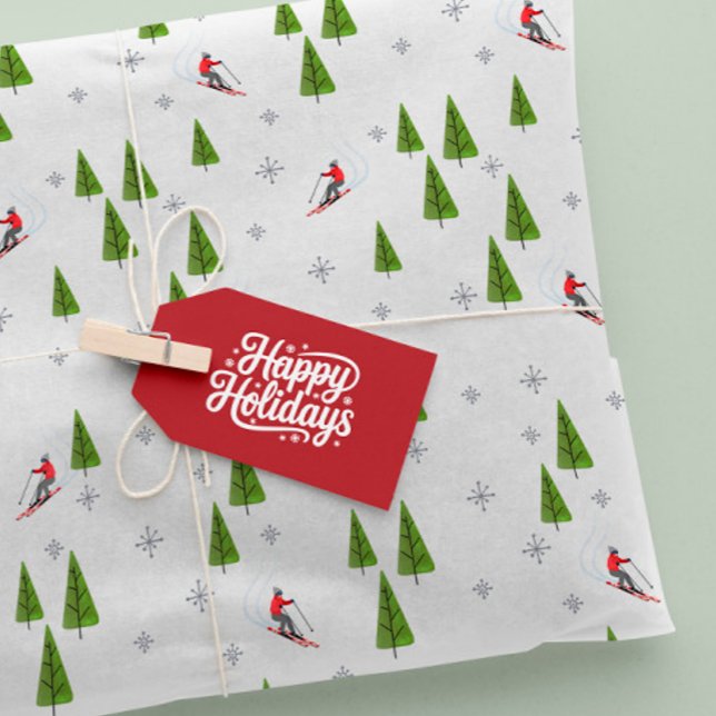 Winter Downhill Skigebiet Muster Seidenpapier (Von Creator hochgeladen)