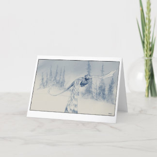 Winter-Drache Feiertagskarte