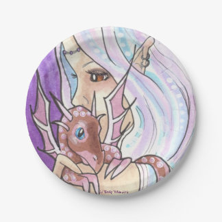 Winter Dragon + Nymph Fantasy Art Paper Teller