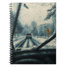 Winter Drive Through Snow - Windschutzscheibe