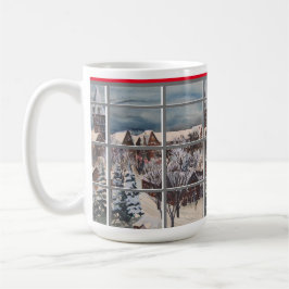 "Winter durch das Fenster" von Bruce Tunis Kaffeetasse