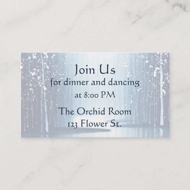 Winter Egrets Empfang Cards Begleitkarte (Vorderseite)