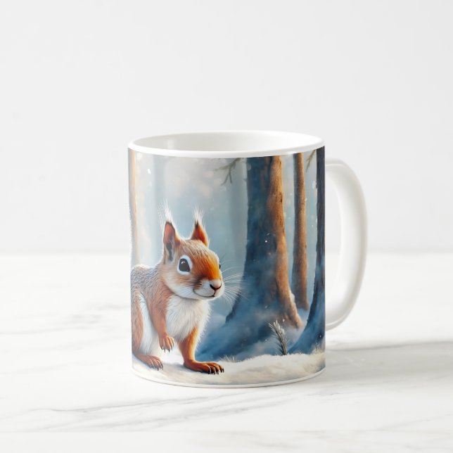 Winter Eichhörnchen Tasse (VorderseiteRechts)