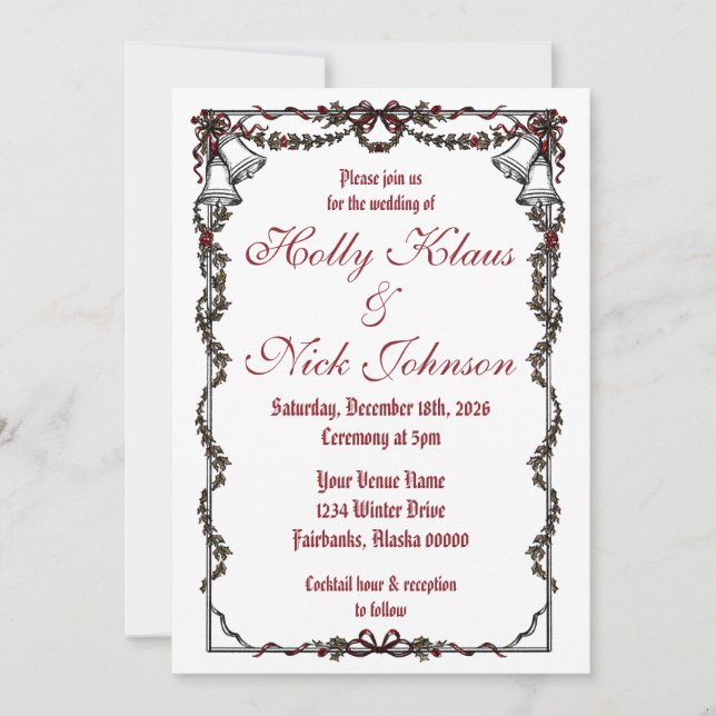 Winter Einladung (Vorderseite)