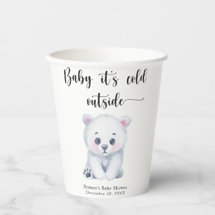 Winter Eisbär - Baby draußen kalt Pappbecher